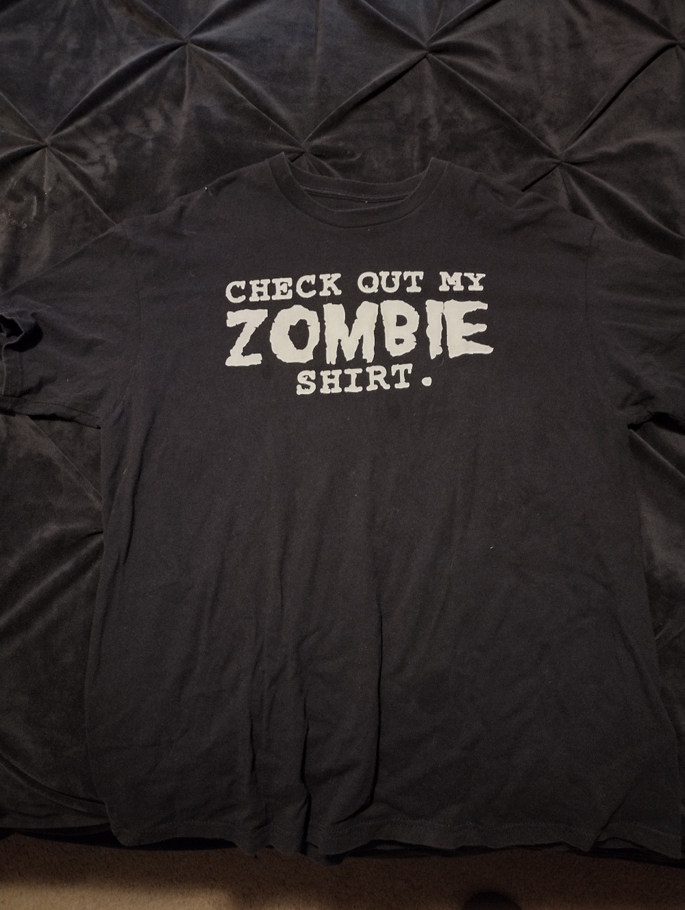 Black Graphic 'Check Out My Zombie Shirt' Men's Tee